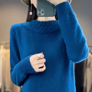 Women Sweater O-neck Warm Autumn Winter Thick Knitted Korea Fashion Bottoming Shirts Spring Knit Pullovers Long Sleeve Solid Top